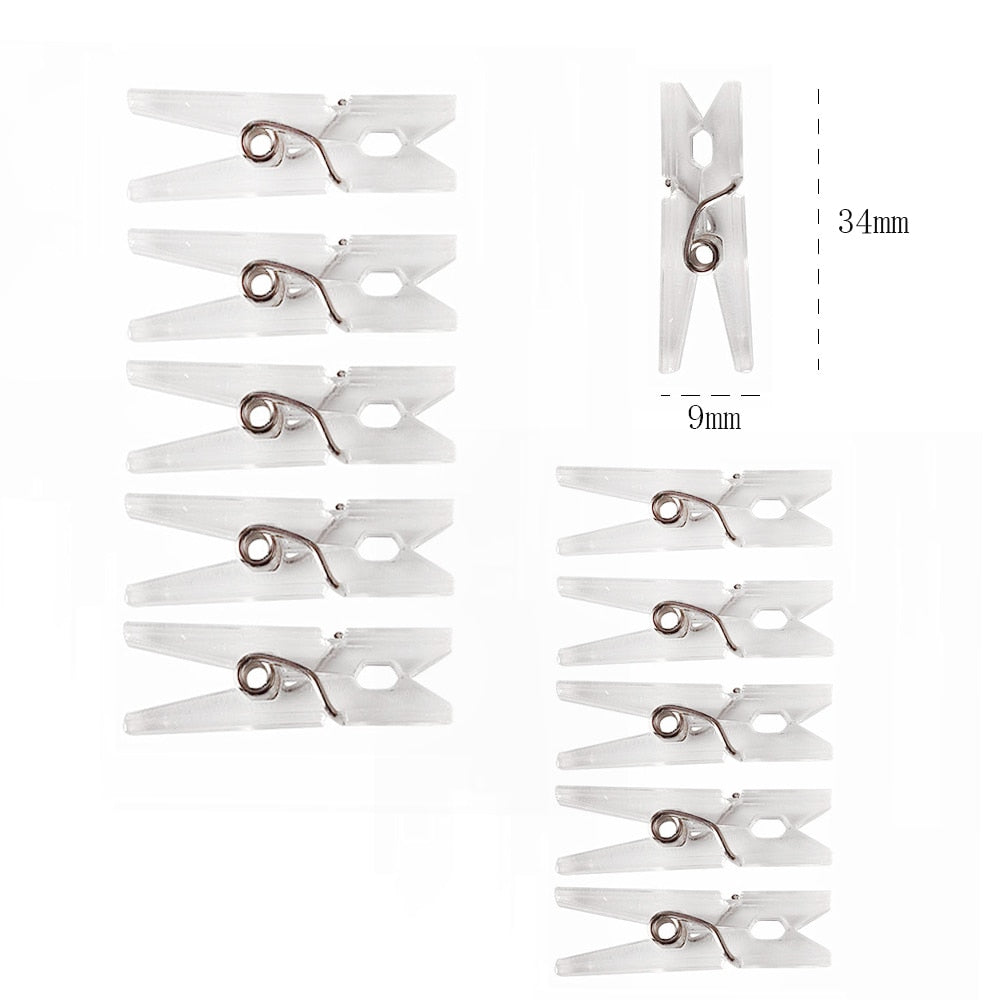 LED String Fairy Lights Warm White with Cristal Clear Clips