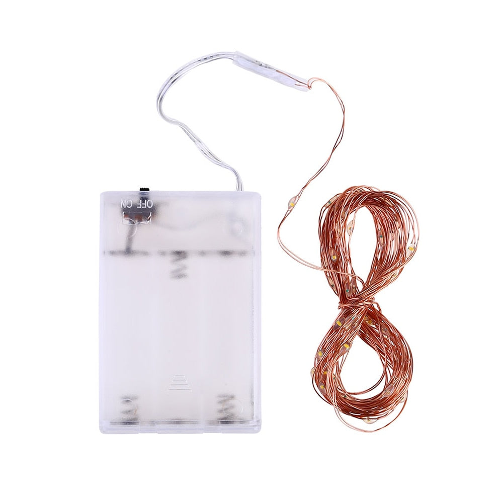 LED String Fairy Lights Warm White with Cristal Clear Clips